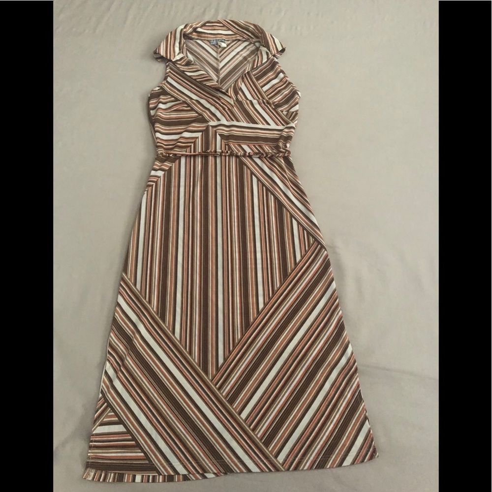 Janette striped print dress